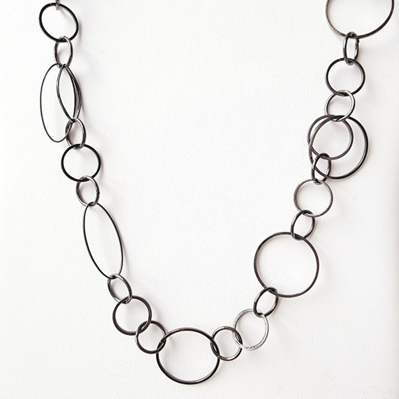 NEW York & Company Black Ring Chain with Matching Watch - Picture 3 of 3